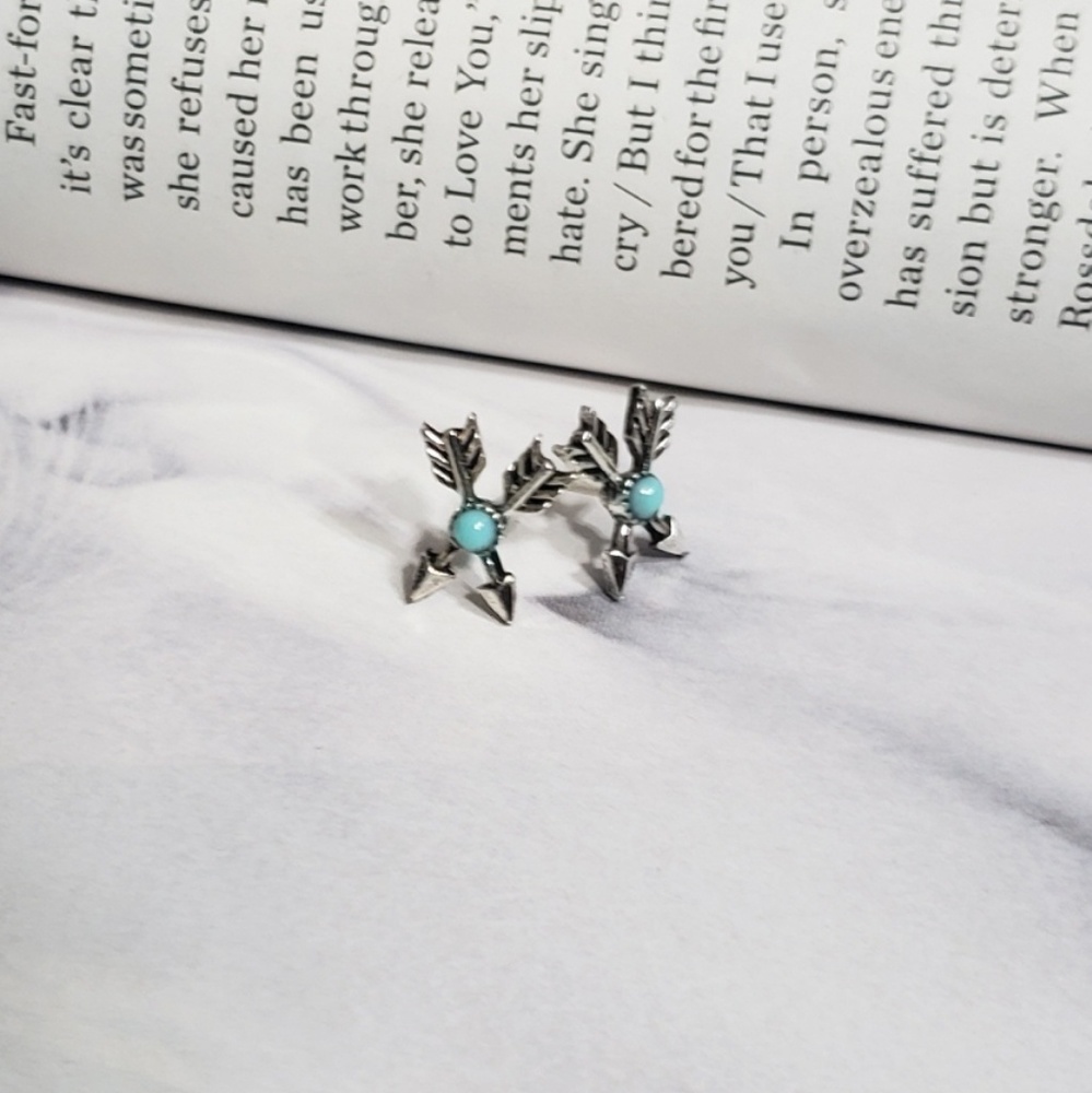 Turquoise Boho Earrings Set - Picture 3 of 6